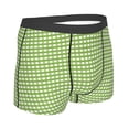 thumbnail image 3 of Disketp Green Gingham Men'S Boxer Briefs,Soft And Breathable Cotton Underwear With Comfortflex Waistband, 3 of 9