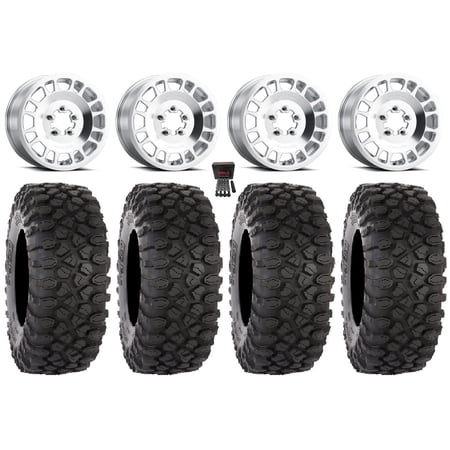 Method 412 15×6 Wheels Raw (5+1) 32 XC450 Tires Polaris RZR Turbo R & Pro R Ranger 1500 Xpedition