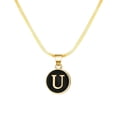 thumbnail image 1 of SIfdSeng Collier Initiale 26 Forme Ronde Chaîne Alphabet 26 Collier Alphabet A Z Initiale 26 Colliers Dorés pour Femmes Filles, 1 of 4