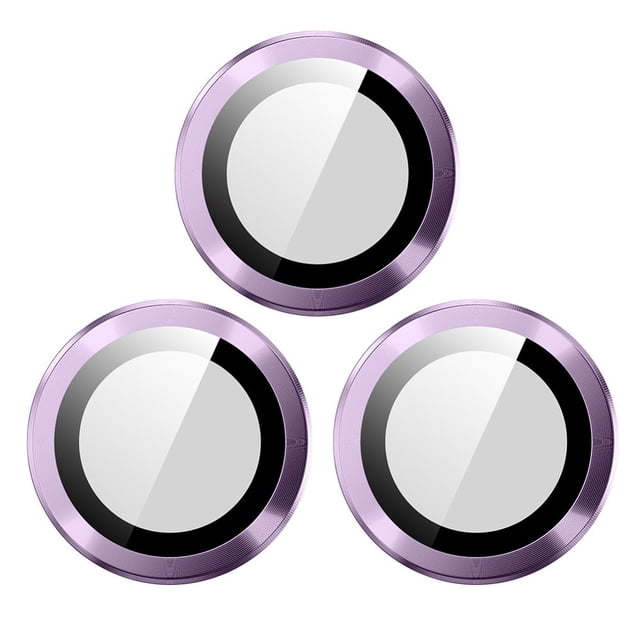 3pcs HD Tempered Glass Camera Lens Case for 14 Pro/14 Pro Max (Purple)