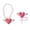 Rose Red, variant on Sunjoy Tech 1 Set Tumbler Straw Cover Faux Pearl Chain Love Heart Wing Charm Water Cup Mug Handle Decoration Straw Tip Plug Topper Protector Tumbler Accessories