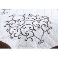 thumbnail image 5 of Marina Decoration Embroidered Stitching Coverlet Bedspread Ultra Soft Solid Bedding Summer Quilt Set with Quilted Sham, Brown Mandala Blazon Pattern, 5 of 5