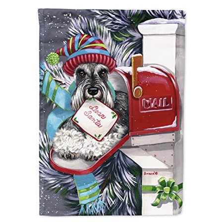 Caroline s Treasures PPP3162GF Schnauzer Christmas Letter to Santa Flag Garden Size   Garden Size  multicolor