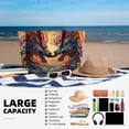 thumbnail image 5 of Honeii Colorful Wave Dragon Head for Tote Bag with Adjustable Strap,Beach Bag, Waterproof Sandproof Beach Tote Bag, Large Capacity Foldable Beach Bags, 5 of 7