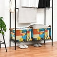 thumbnail image 3 of Yayeee Foldable Storage Basket for Shelves with Handles Waterproof Cloth Bins, Modern Cocktails, 3 of 7
