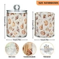 thumbnail image 5 of Yayeee 2 Pack Qtip Holder Bathroom Cotton Swab Canister with Lid Clear Dispenser Set, Red Watercolor Seashells, 5 of 6