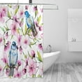 thumbnail image 2 of Coolnut Peach Blossom Bird Shower Curtain for Bathroom Modern Bathroom Waterproof Washable Fabric Shower Curtains with 12 Hooks for Hotel Bathroom Bathtubs 60x72 Inch Home Decor, 2 of 6