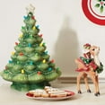 thumbnail image 3 of Treasured Traditions Green Light-Up Tree Figurine, 3 of 5