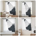 thumbnail image 6 of Dogs Showering Sheer Curtains 63 Inches Long, Modern Abstract Art Funny Animals Light Filering Curtains, Breathable Simi Curtain Privacy Drapes for Living Room Bedroom Lightweight Window Treatment, 6 of 9