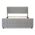 thumbnail image 4 of David Tufted Wingback King Bed, Dark Charcoal Grey, 4 of 5