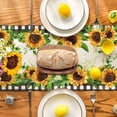 thumbnail image 4 of TechWave Robe d'Été Style Enthousique en Lin Imprimé Drapeau de Table Restaurant Occidental Nappe de Football Chemins de Table pour Femmes Paillettes Menthe pour 8 Pieds, 4 of 4