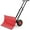 Red, variant on Lumiparty Snow Shovel with Wheels, Heavy Duty Double Rod Wheeled Snow Pusher with 29"W X 14.2"H Metal Blade, Angle & Height Adjustable Handle for Driveway Sidewalk Yard, Blue