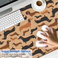 thumbnail image 2 of Long Mouse Pads for Desk,Retro Style Dachshunds Desk Mats on Top Of Desks, Desk Mouse Pad Extra Large with 3mm Non-Slip Base and Stitched Edge for Gaming,Office,Work,Home 47.3"x23.6", 2 of 6