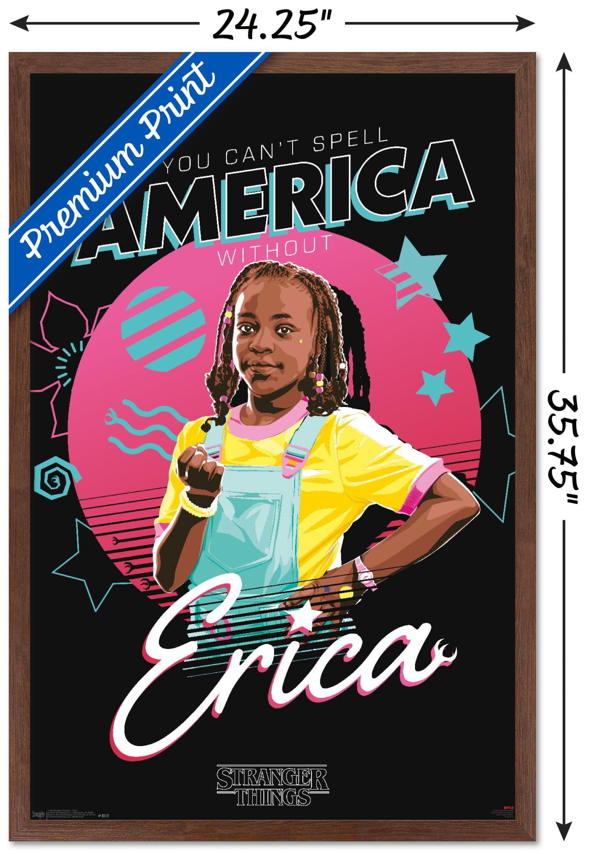 Netflix Stranger Things: Season 3 - Erica Wall Poster, 22.375" x 34", Framed