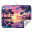 thumbnail image 5 of Ryvnso Sunset Landscape Dish Drying Mat for Kitchen Countertop 18x24 Large Dish Pad Drainer Rack Dish Sink Mats, 5 of 7