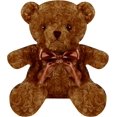 thumbnail image 1 of PELUCHERIA - Oso de Peluche Floral con Moñito, 23 cm, Suave, Decorativo, 1 of 2