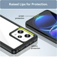 thumbnail image 4 of Case for Xiaomi Redmi Note 12 Pro Phone Case Slim Dropproof [Defend from Drop/Scratch/Slip/Fingerprint] Clear Acrylic Hard Back Soft TPU Bumper Hybrid Phone Cover for Redmi Note 12 Pro-Black, 4 of 16
