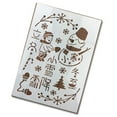 thumbnail image 1 of Billuyoard Niños pintura plantilla DIY molde adorno estampado plantilla elementos grabado plantillas álbum de recortes fabricación Decoración del hogar Invierno, 1 of 6