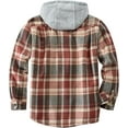 thumbnail image 2 of YATELLE Men's Cotton Plaid Shirts Jacket Fleece Lined Flannel Shirts Sherpa Button Down Jackets with Hood for Men, 2 of 7