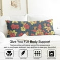 thumbnail image 3 of Yellow Daisy Floral Pillow Cover 20x54 - Long Body Pillowcase with Invisible Zipper - Artistic Wildflower Print - Easy Care & Allergy-Friendly, 3 of 6
