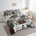 thumbnail image 3 of jejeloiu Retro Deer Skull 7 Pieces Bedding Comforter Set,Rustic Wilife Hunting Full Bedding Set,Wild Animal Bear Fitted Sheet Flat Sheet For Boys Teens,Super Cozy Room Decor Reversible, 3 of 8