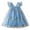 Blue, variant on Baby Girl Dress Sleeveless Embroidered Flowers Wing Tie Holiday Party Dance Dress Dresses for Girls Blue 2-3Years
