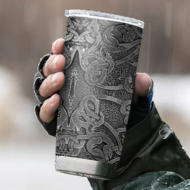 20oz Viking Gifts for Men, Dad, Son, Husband, Unique Birthday Gifts for  Men, Cool Gifts for Men Viking Celtic Odin Skull Tumbler Cup with Lid,  Double Wall Vacuum Insulated Travel Coffee Mug 