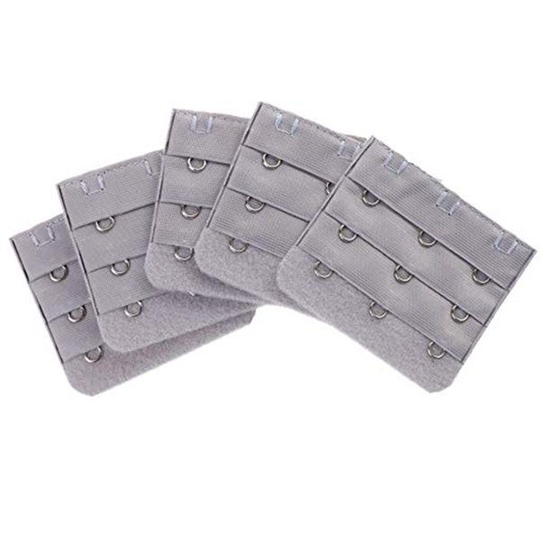Guardurnaity Extensores de gancho para sujetador alargados íntimos para mujer extensión de correa para sujetador 3 ganchos Ropa, zapatos y accesorios Miscelánea gris plateado claro