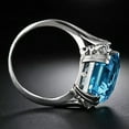 thumbnail image 2 of EOEMY Luxury Blue Cut Cubic Zircon Ring Women 925 Silver Filled Jewelry Sz 6-10-6, 2 of 5