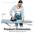 thumbnail image 6 of Home Intuition Extra Thick Ironing Board Cover and Pad Iron Scorch Resistant with Hook and Loop Secure Fastener and Elastic Edge,15x54, Standard Size Coated Thick Padding, Light Blue, 6 of 8