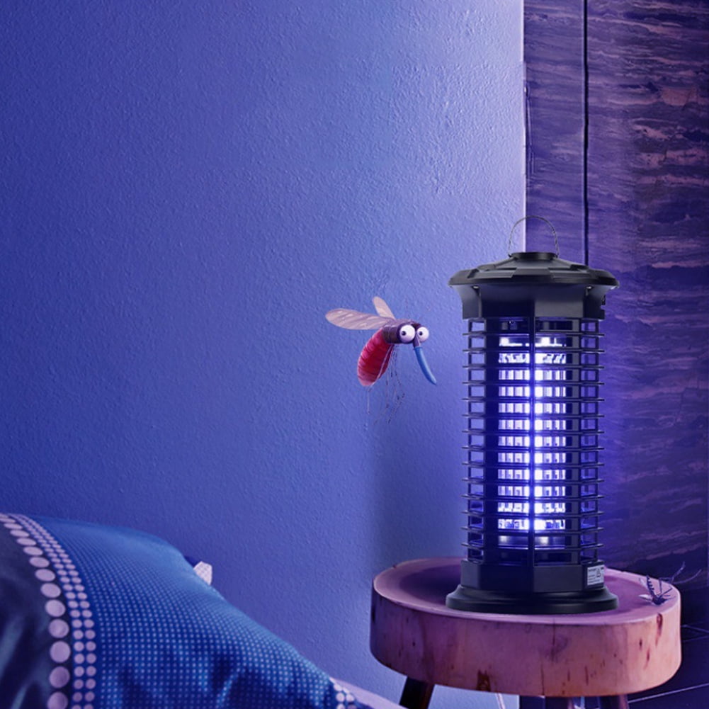 HUISZJ 2-In-1 Mosquito Killing Lamp, Microwave Electric Mosquito Killing Lamp, Waterproof Insect Racket Electric Mosquito Trap for Home Bedroom Living Room