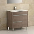 thumbnail image 2 of Eviva Tauro 32" Wenge (Dark Brown) Modern Bathroom Vanity Set with Integrated White Porcelain Sink, 2 of 2