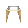 thumbnail image 3 of Dining Tables, Glass and Frame for D6009DT, Polished Golden Wooden Dining Tables,Glass Modern Dining Tables, Furniture Dining Tables Glass and Frame for D6009DT, 3 of 4