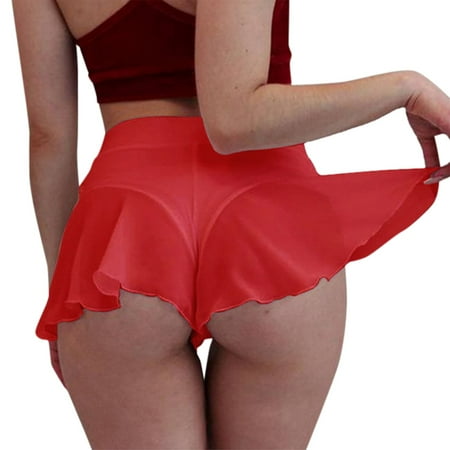 

Skpblutn Womens Underwear Comfortable Pants Skirt Home Wear Bikini Brief Panties Red