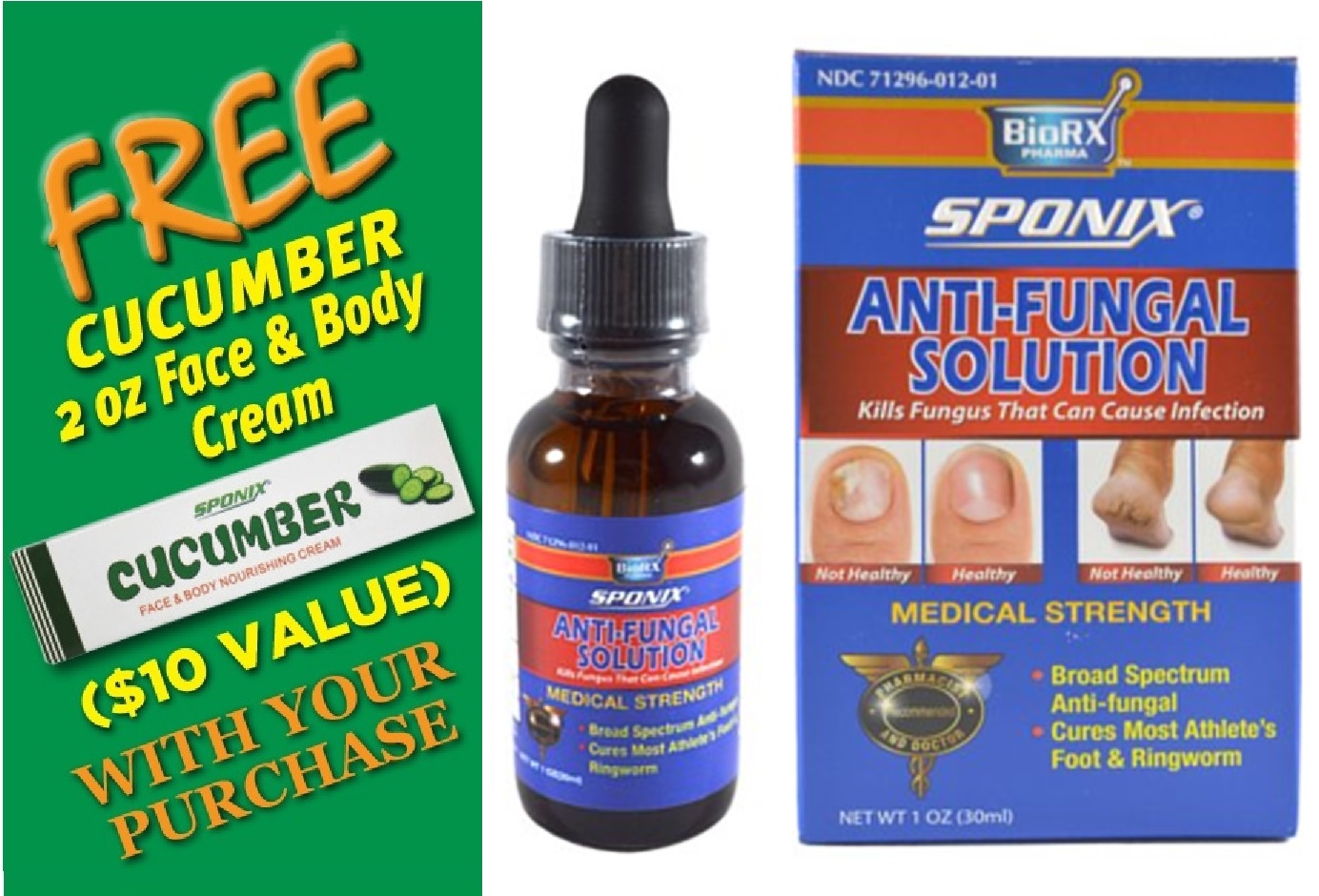 AntiFungal Solution 1 Oz (30 mL) Treatment against Athlete's Foot