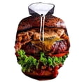 thumbnail image 4 of Sudadera con capucha con estampado 3D divertido de hamburguesa para hombre, sudaderas con gráficos de pizza y bistec de ternera, sudaderas para hombre y mujer, ropa de calle genial, sudaderas con capu, 4 of 5