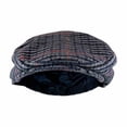 thumbnail image 2 of Mens Vintage Houndstooth Plaid Wool Blend Newsboy Flat Ivy Cap Hat, 2 of 2