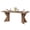 Golden nanmu color, variant on Farmhouse Rectangular Kichen Table with Sturdy Frame and “V” Leg, Wooden Thickened Long Desk and Dinner Desk for Dining room, Kitchen, Office
