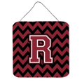 thumbnail image 1 of Carolines Treasures CJ1052-RDS66 Lettre R Chevron Grenat & Noir Mur Ou Porte Suspendus Imprimés, 1 of 1