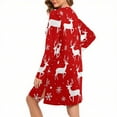 thumbnail image 6 of CFLVAEK Womens Zipper Robes Christmas Long Sleeve Sleepwear Funny Xmas Elk Graphic Bathrobes Casual Knee Length House Coat with Pockets XL, 6 of 10