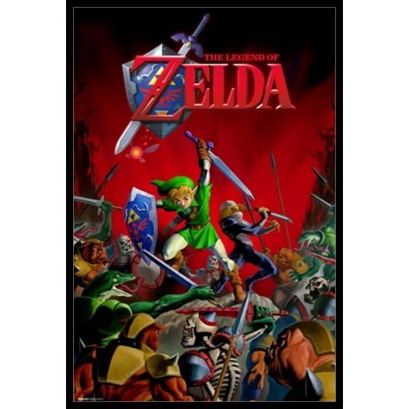 Legend of Zelda - Battle Laminated & Framed Poster Print (22 x 34)