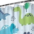 thumbnail image 3 of LightBlue Cartoon Dinosaurs Trees Pattern Shower Curtain 72"x84" ,Bathroom Decorative Shower Curtains Set with 12 Hooks,Modern Waterproof Washable Shower Curtain, 3 of 6
