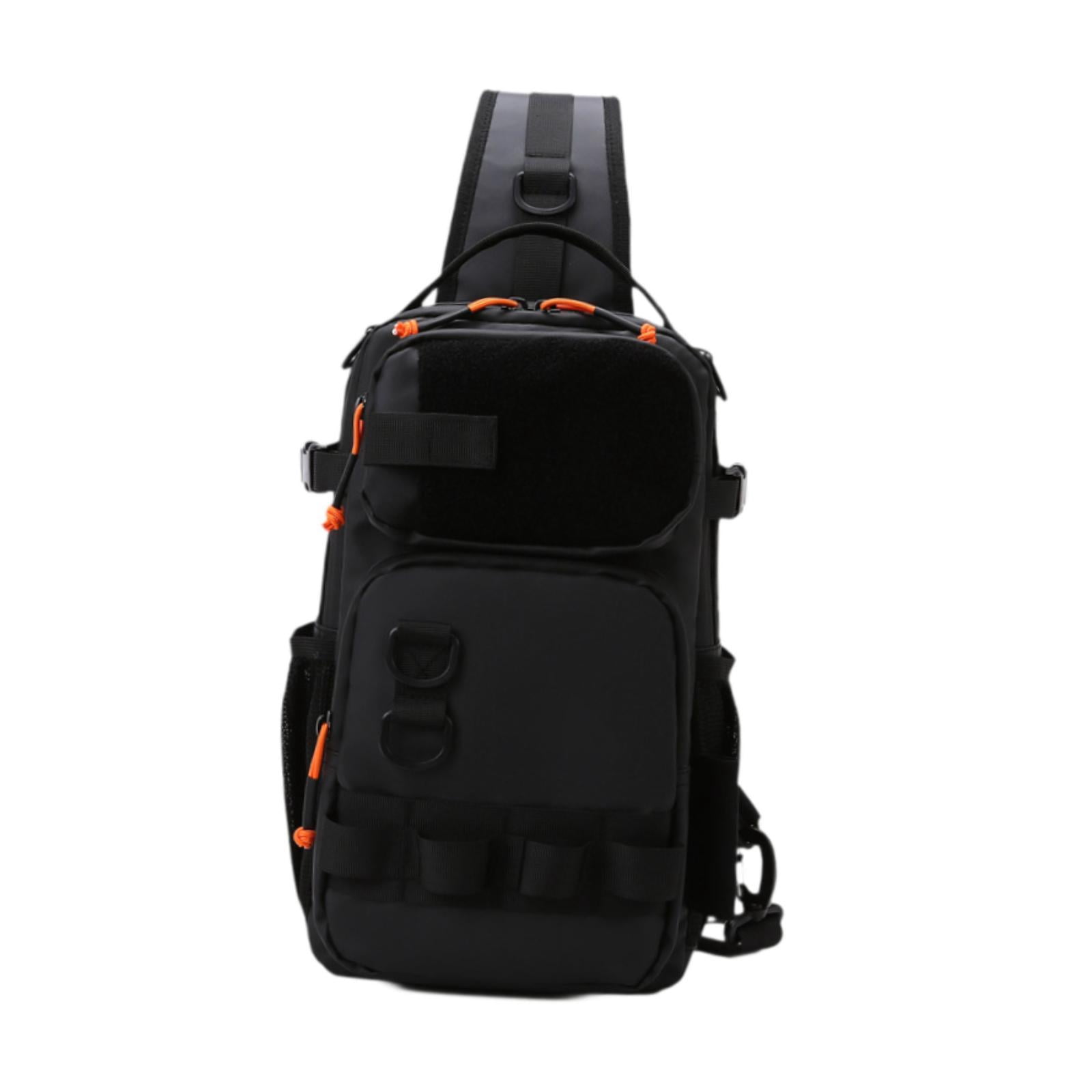 harayaa Bag of Light Fishing Equipment with Front Pockets And Higher Than Zipper, Sports Black