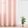 thumbnail image 5 of Decoultimatex Pink Sheer Curtains 108-inch Long Linen Textured window curtains for Living Room 52"w,2 Panels Grommet Top, 5 of 6