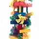 thumbnail image 4 of Juguetes extra grandes para loros y pájaros: bloques de madera multicolores, juguetes para rasgar para pájaros, sugeridos para cacatúas, guacamayos grises africanos y una variedad de loros amazónicos Rojo Verde, 4 of 5