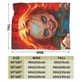 thumbnail image 3 of Chucky Blanket, Horror Movie Throw Blanket For Bed Sofa Couch, Super Soft Flannel Blanket For Bedroom Livingroom, Gifts for Hollween Christmas, 60"X50", 3 of 9