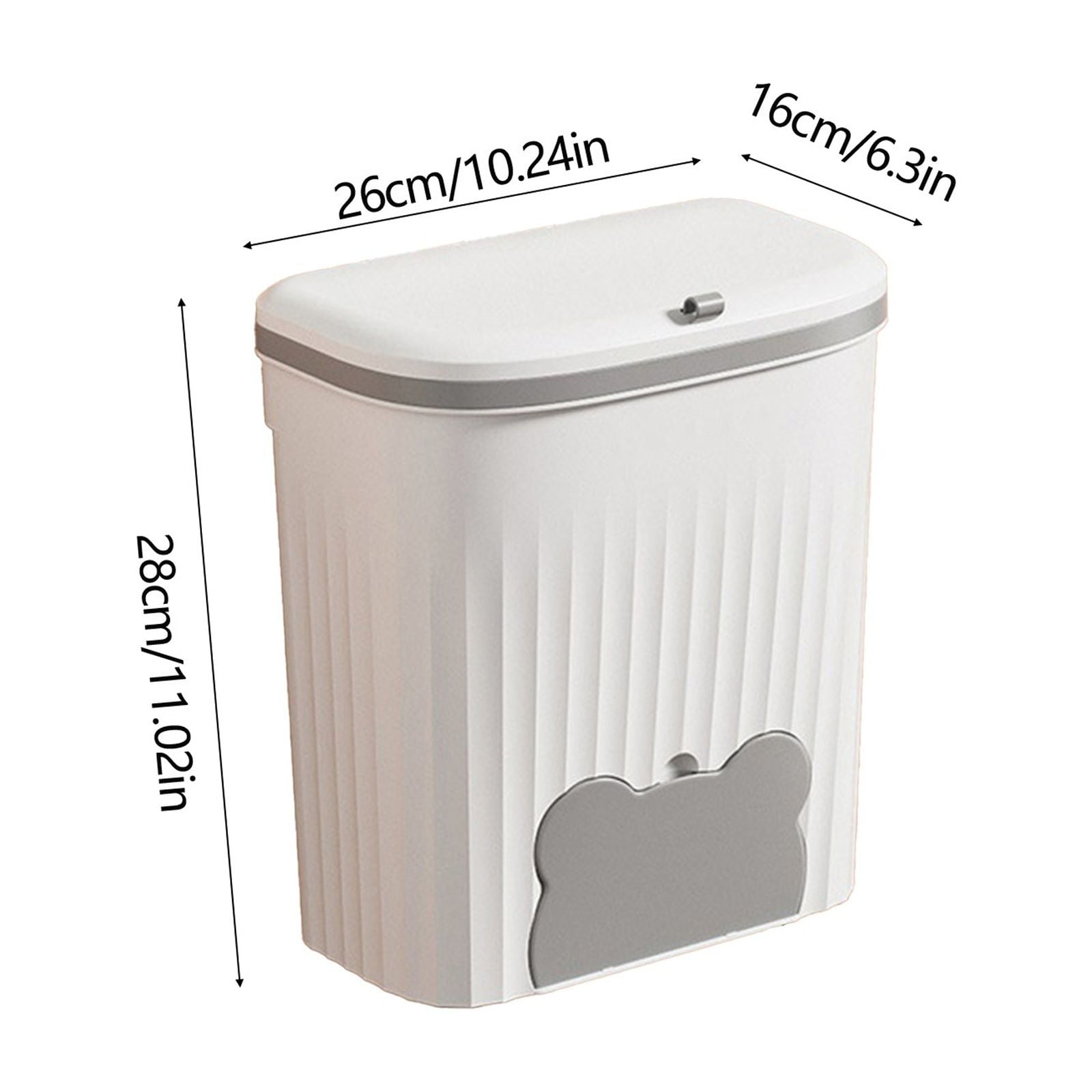 Bilqis Kitchen Compost Bin for Counter Top or Under Sink, Hanging Small Kitchen Trash Can with Lid, Wall Mounted Waste Basket Bin Garbage Can for Bathroom