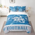 thumbnail image 2 of jejeloiu Rugby Ball Game 7pcs Bedding Comforter Set,Football Gamer Helmet Queen Bedding Sets For Sport Lover Reversible, 2 of 8