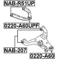 thumbnail image 2 of Febest BALL JOINT FRONT UPPER ARM # 0220-A60UPF OEM 54524-7S000, 2 of 2