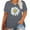 B1-Gray, variant on XCHQRTI Womens Daisy Tshirt Graphic Plus Size Casual Shirt Oversized Short Sleeve Summer Flower Tops